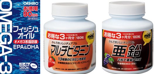 マルチビタミン・亜鉛・オメガ３　モーニングチャージセット3ヶ月